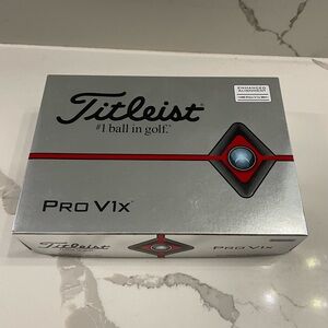Titleist Pro V1x Golf Balls in Black and White Box